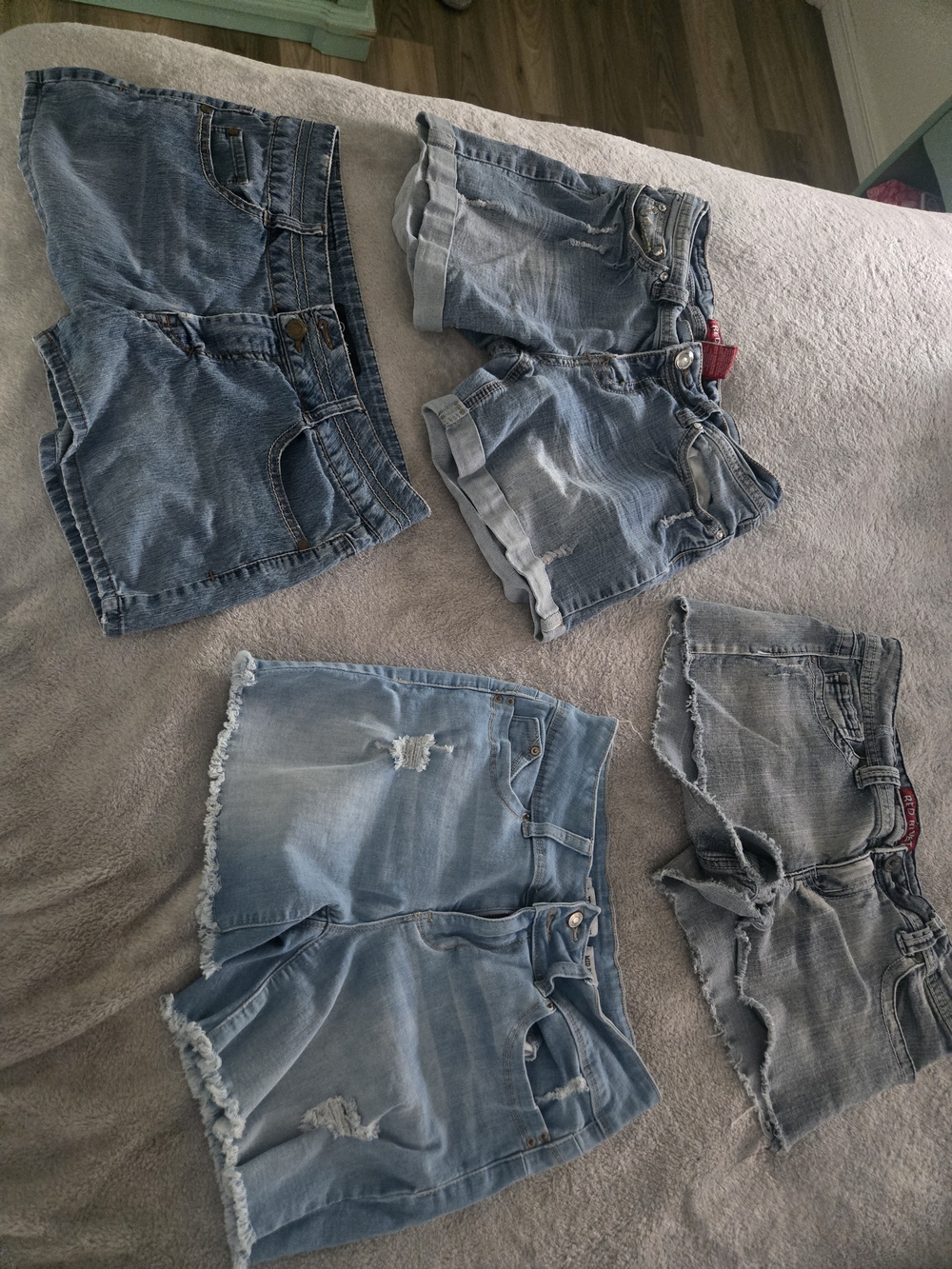 Light Wash Denim Shorts Bundle